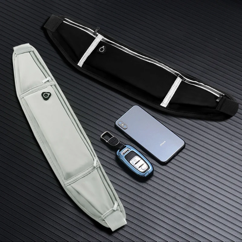 Multifunctional Outdoor Running Cell Phone Sport Fitness Waterproof Ventilate Invisible Three Pockets Leica Ultra Thin Waist Bag