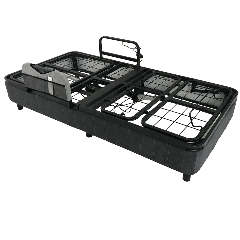 Heavy Duty Foldable 50W Power Electric Adjustable bed Frames Base with Beds skirt