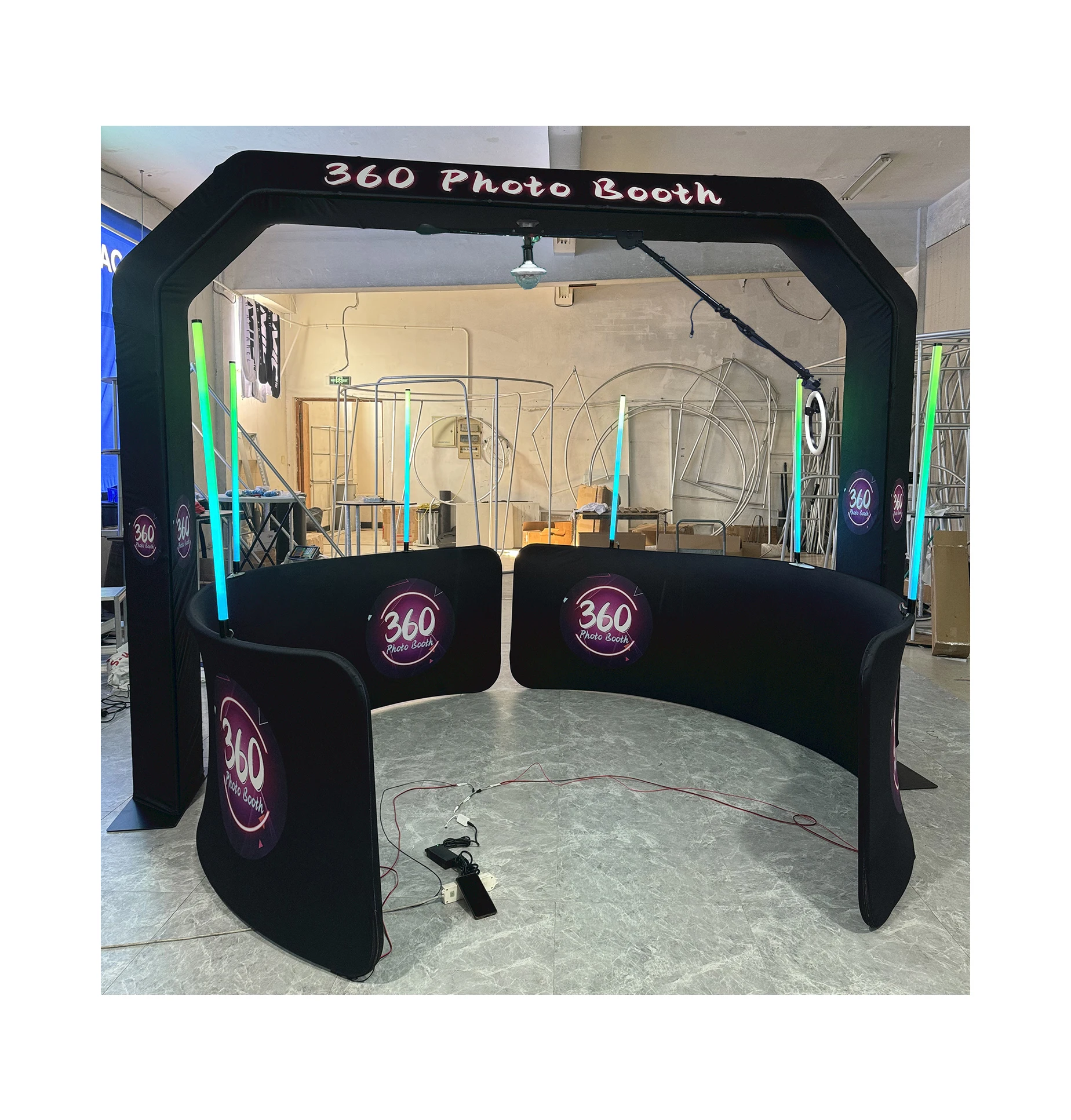2024 New Technology Overhead 360 Photo Booth Portable Photo Booth 360 Overhead Top Spinner 360 Photo Booth