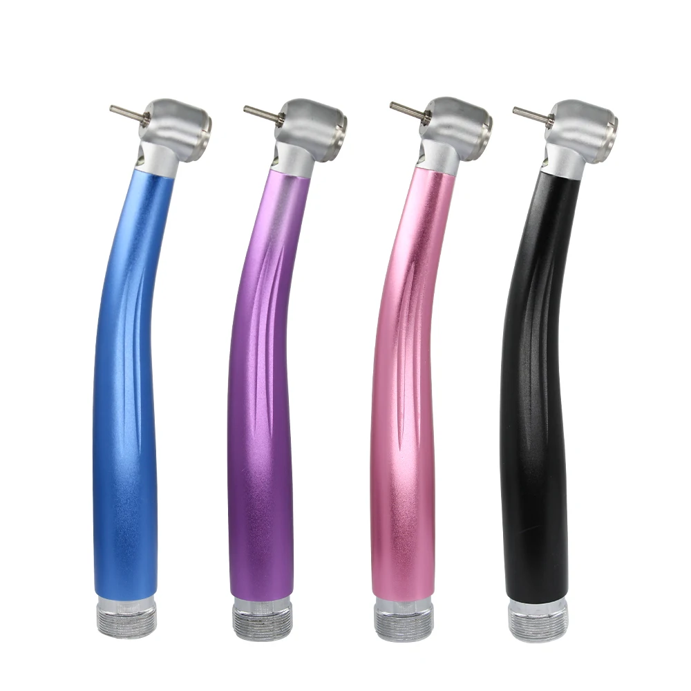 Dental Colorful High Speed Handpiece Push Button 3 Water Spray 2/4 Holes with LED for Dentist Use