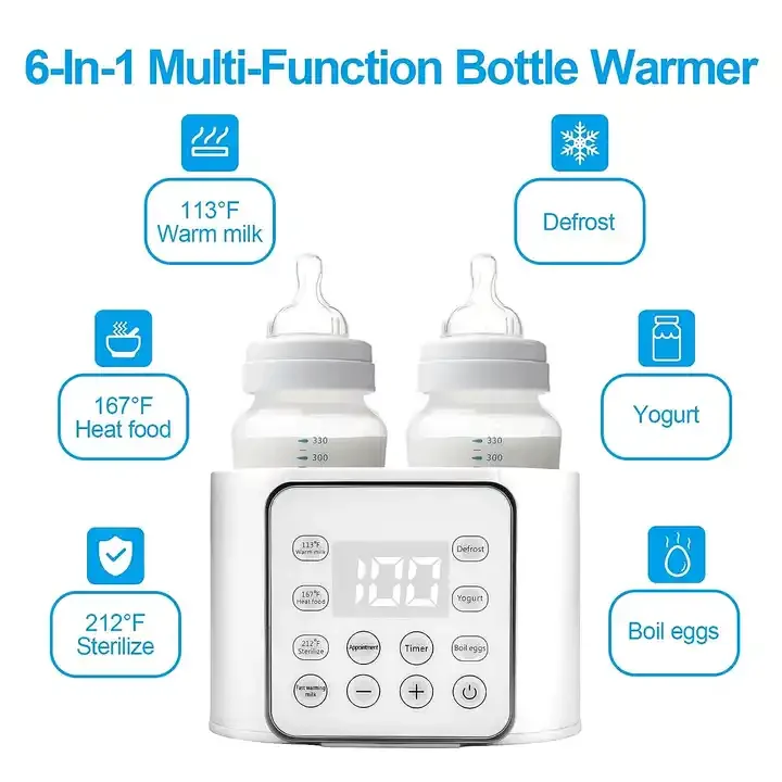 BPA Free PP Baby Breast milk Safe Efficient Baby Bottle Warmer with LCD Screen