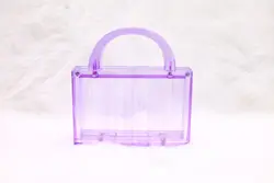 2020 Clear Crystal Clutch Bag Box Shape Acrylic Handbag Designer Brand New Hot Selling Women Square Box Evening purse