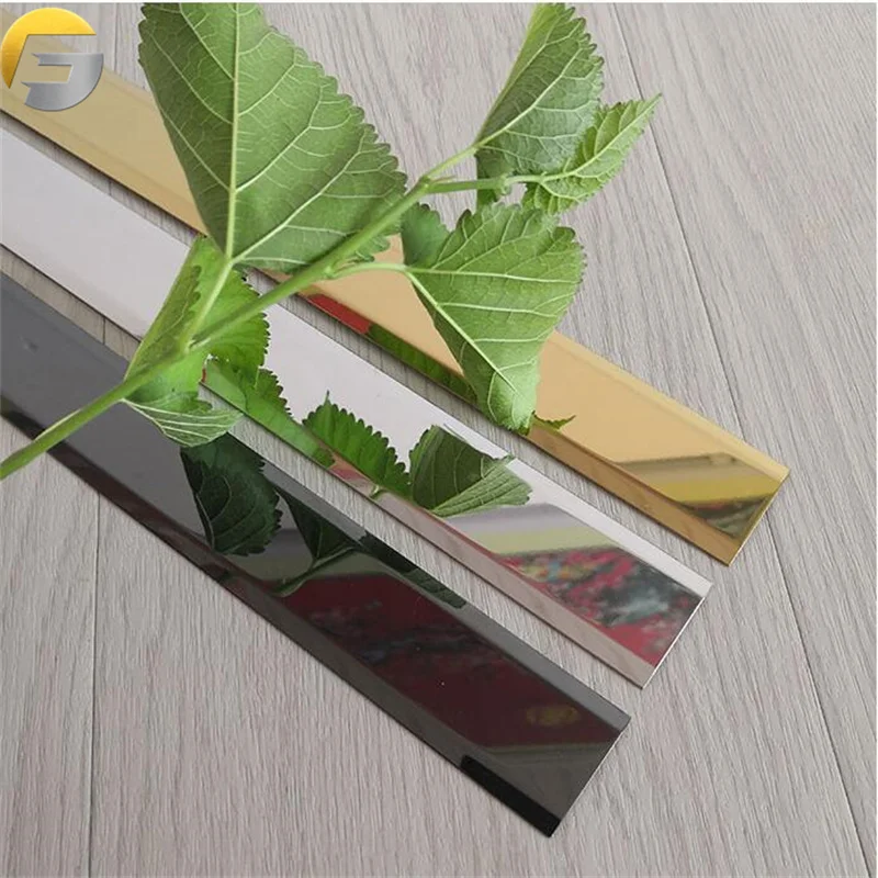 Efan factory custom factories golden stainless steel flat strip Thin Decorative Metal Strips