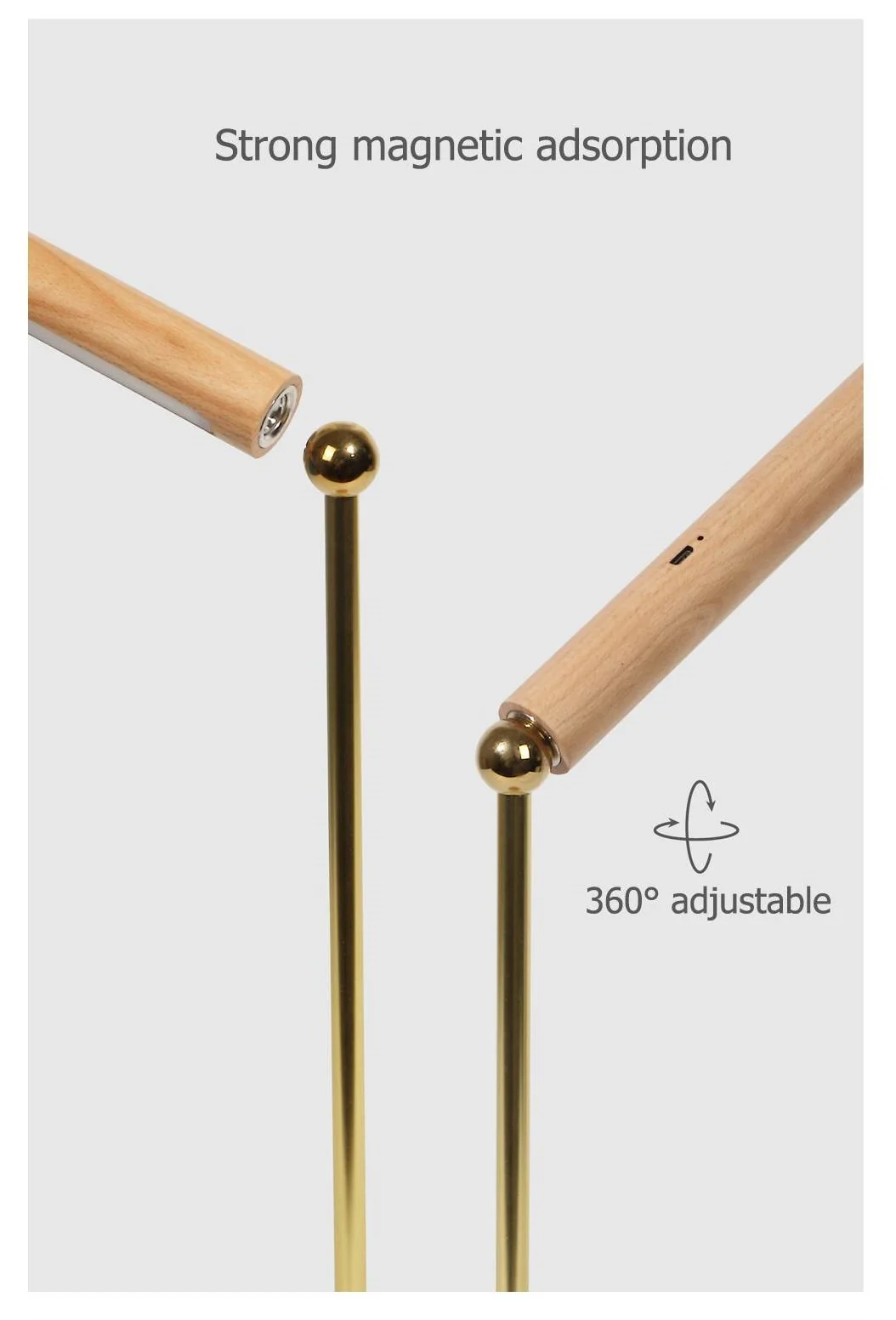 ODM/OEM The 360-degree Rotating Wooden Table LED Lamp Touch Control Switch Is Suitable for Night lights for Smart Home Products