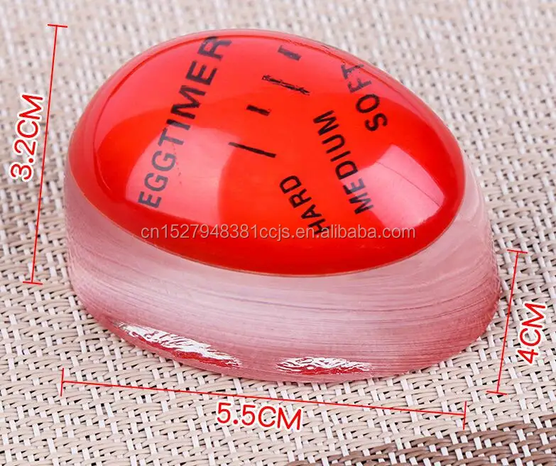 
Egg-shaped Mechanical Colour Changing Egg Timer Heat Sensitive Egg Timer in Boil Water For Cooking Kitchen Tools 