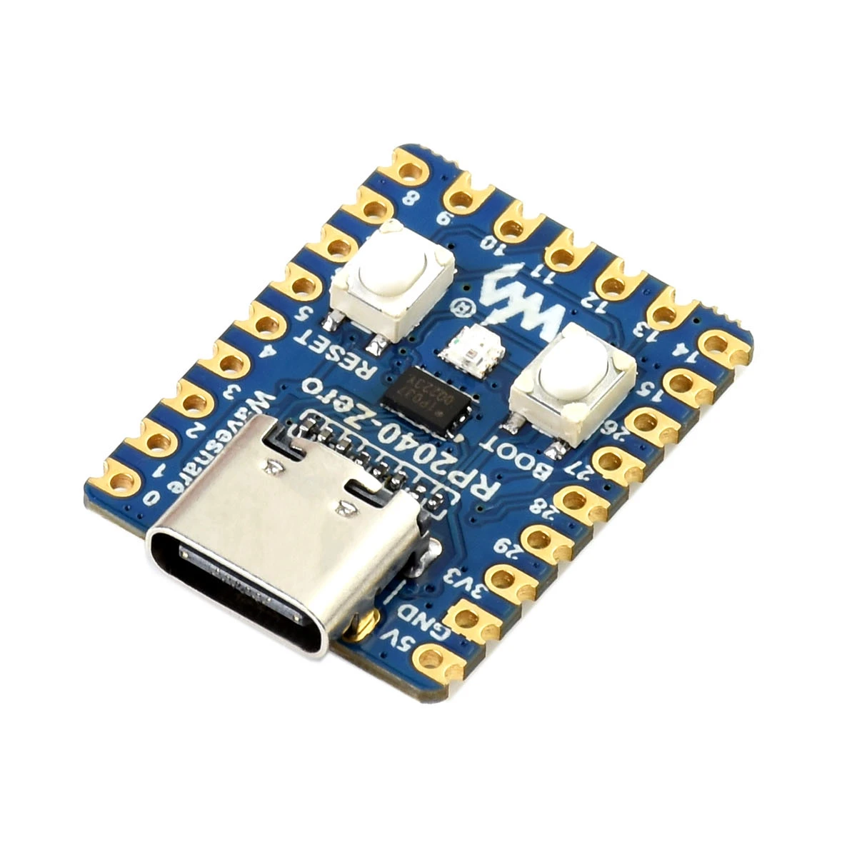Waveshare RP2040-Zero, a Pico-like MCU Board Based on Raspberry Pi MCU RP2040, Mini ver.