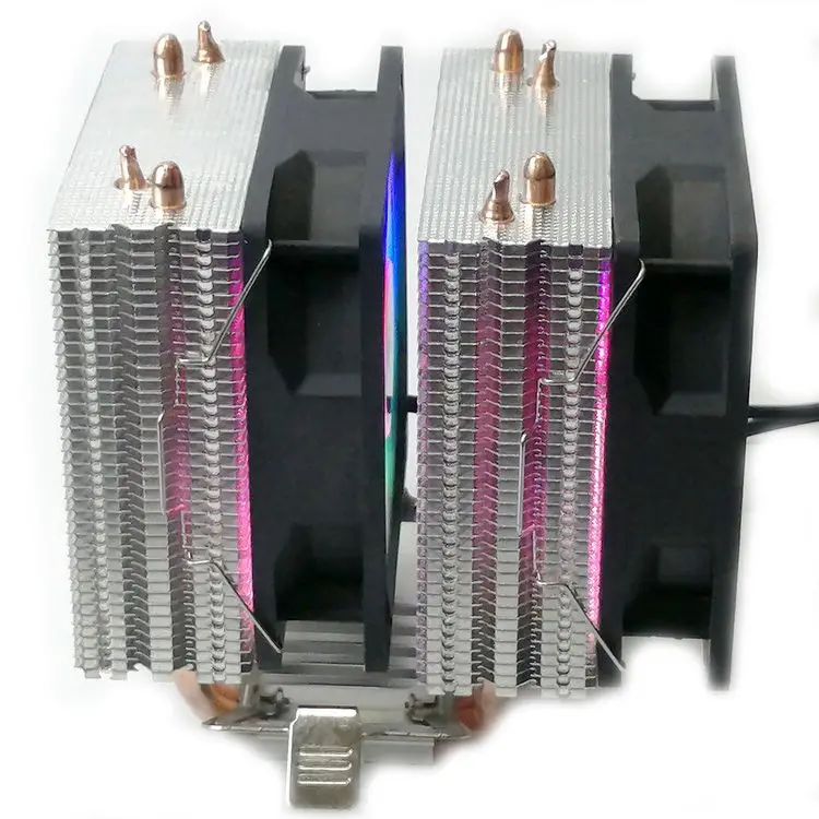 Professional Copper Pipe Heatsink Heat Shaped Radiator Computer CPU Cooler Fan Gaming RGB LED Cooling Fan Support