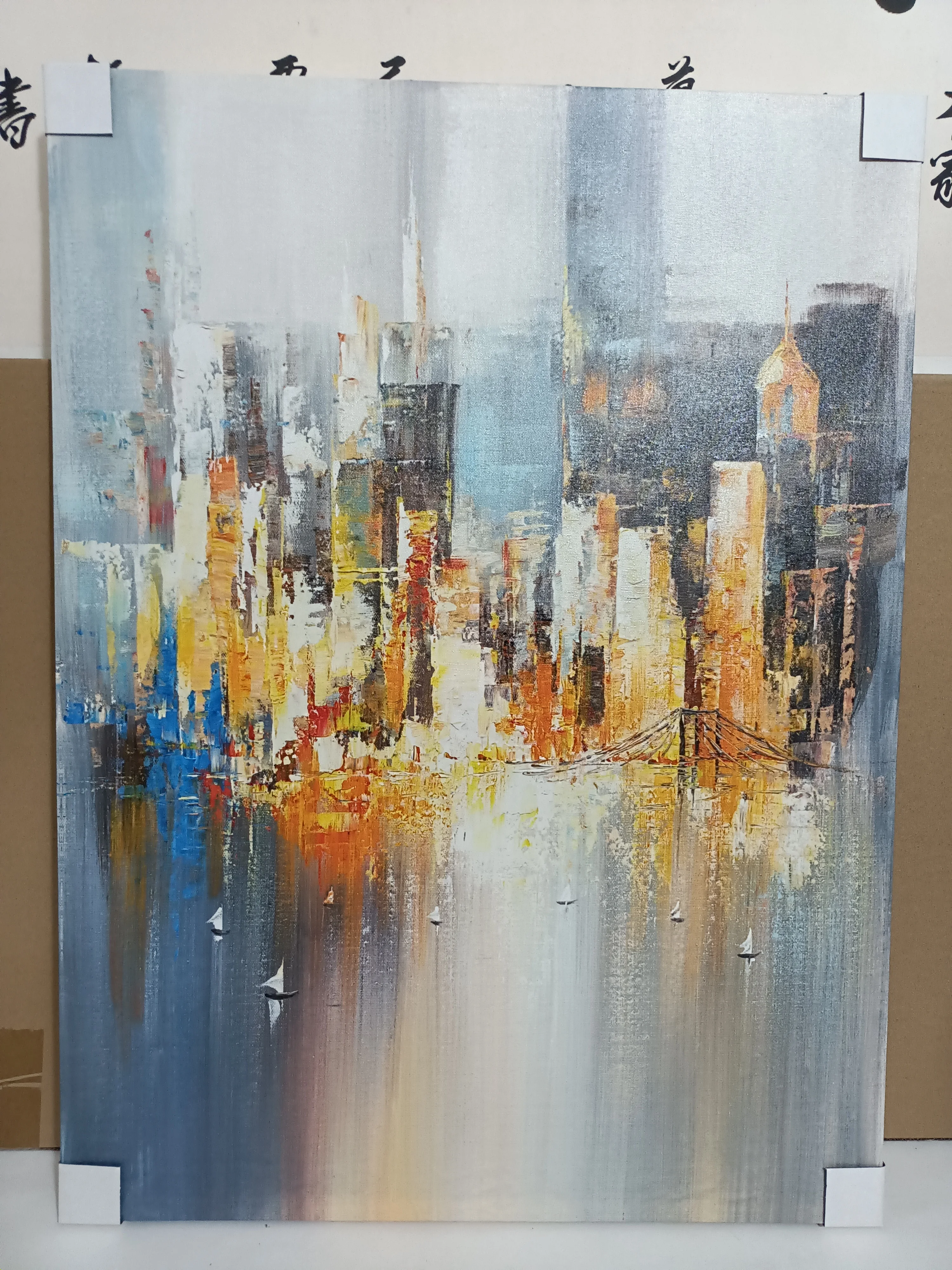 Art Abstract Modern Paintings and Wall Arts Hanging Home Decor Nautical Sailboat Home Decor Wall Art Hand Painted Oil on Canvas