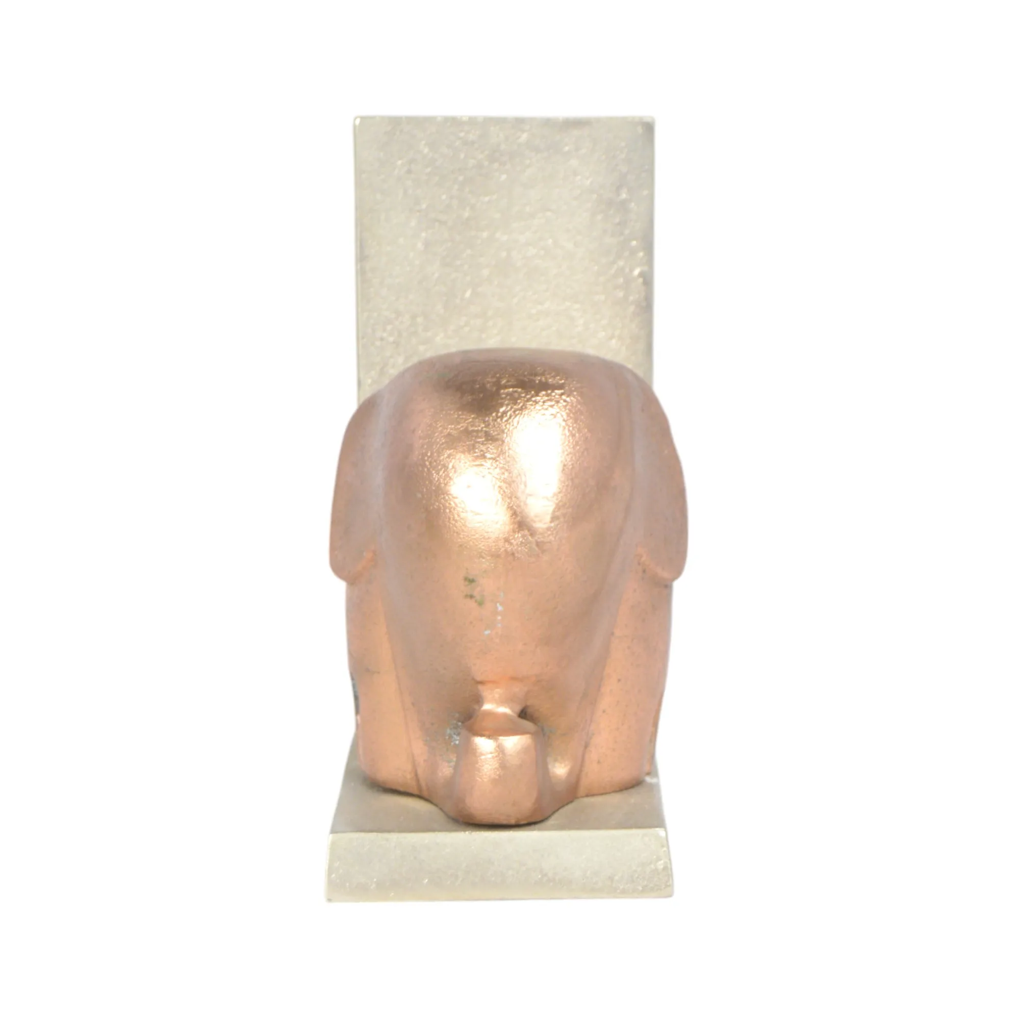 High Quality Custom Metal Aluminum Book Ends With Elephant Shape Home Office Library Decorative Book Stand Metal Bookends