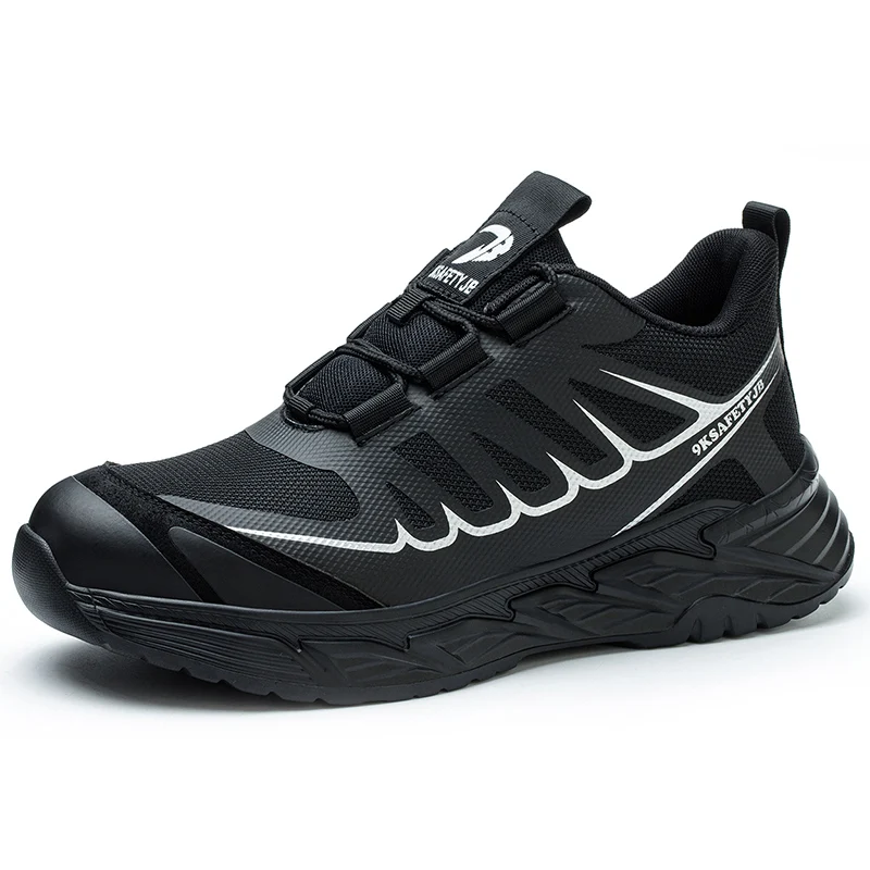 Wholesale High Quality Breathable Lightweight Work Shoes Construction Industrial Work Shoes Anti Smash Steel Toe Safety Shoes