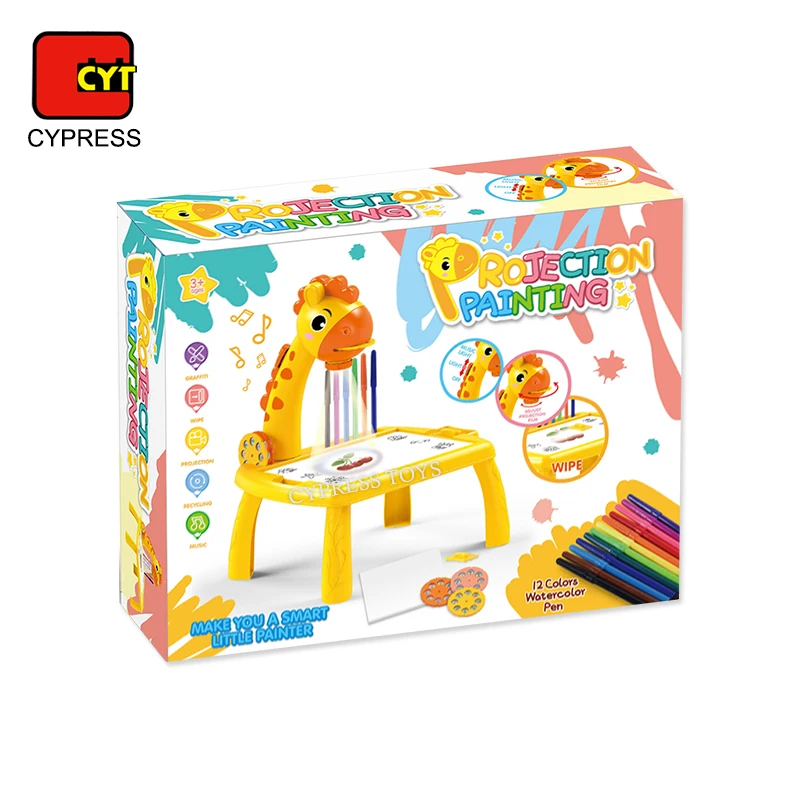 Popular Educational Toys Giraffe Projector Drawing Painting Table Toys For Kids