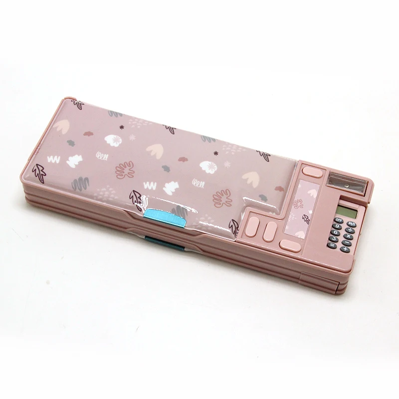 Pop Up Multifunction Pencil Case For kids Cute Cartoon Pen Box Organizer Stationery With Sharpener Calculator