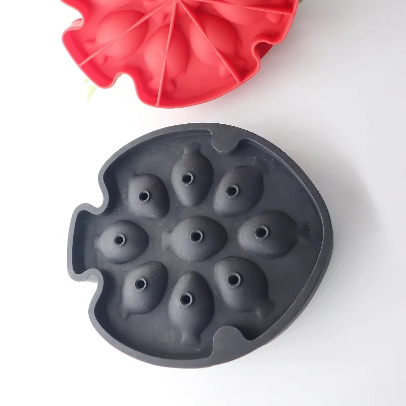 Hot Selling Silicone DIY Mold Fish Shaped Large Silicone Mold Round Circles Block Ice Cube Tray