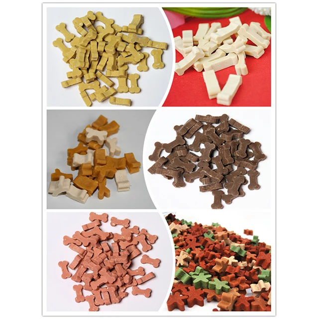 Dry Extruded Dog Food Production Line / Pet Food Processing Machine Pet Treats Dog Chews Food Extruder Machine