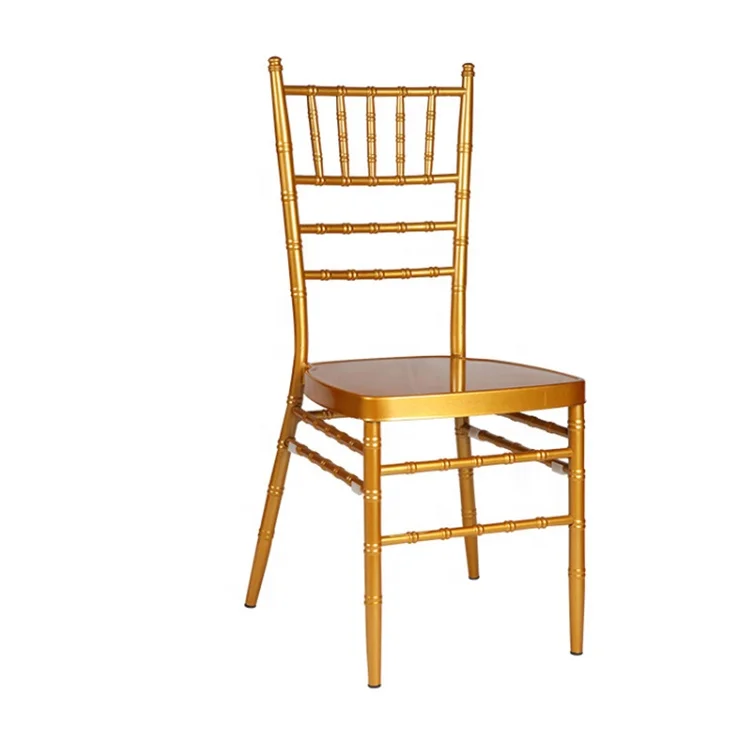 Wholesale High Quality Luxury Decoration Use Stackable Metal Wedding Chairs For Sale