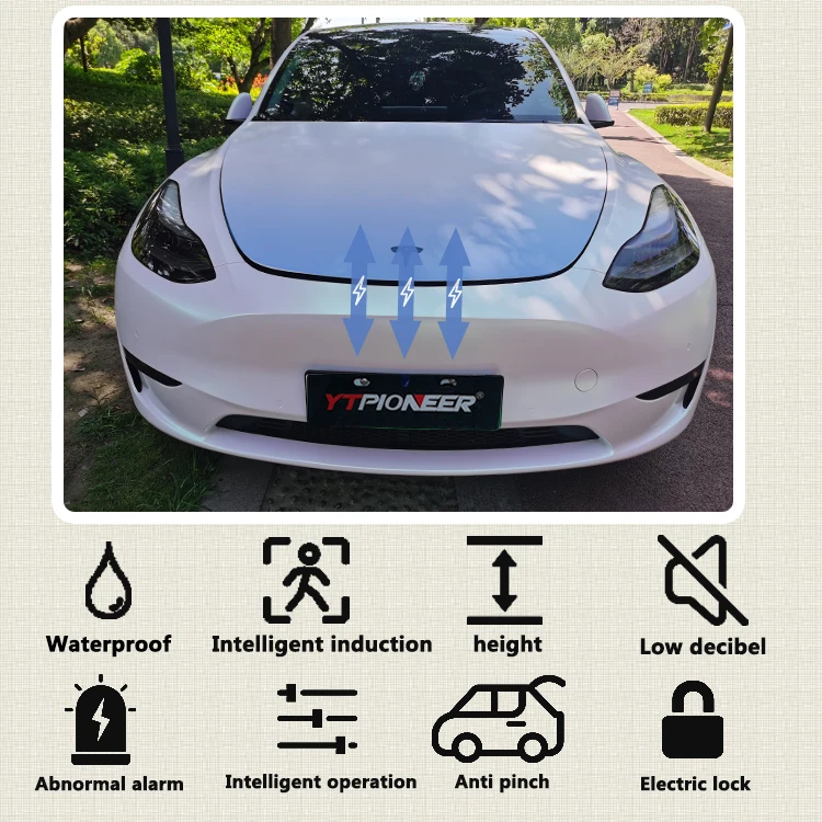 YTPIONEER Brand  Factory Price Car Accessories Wth Mobile APP/Key Remote Control Tesla Auto Power Frunk and Trunk For Model Y