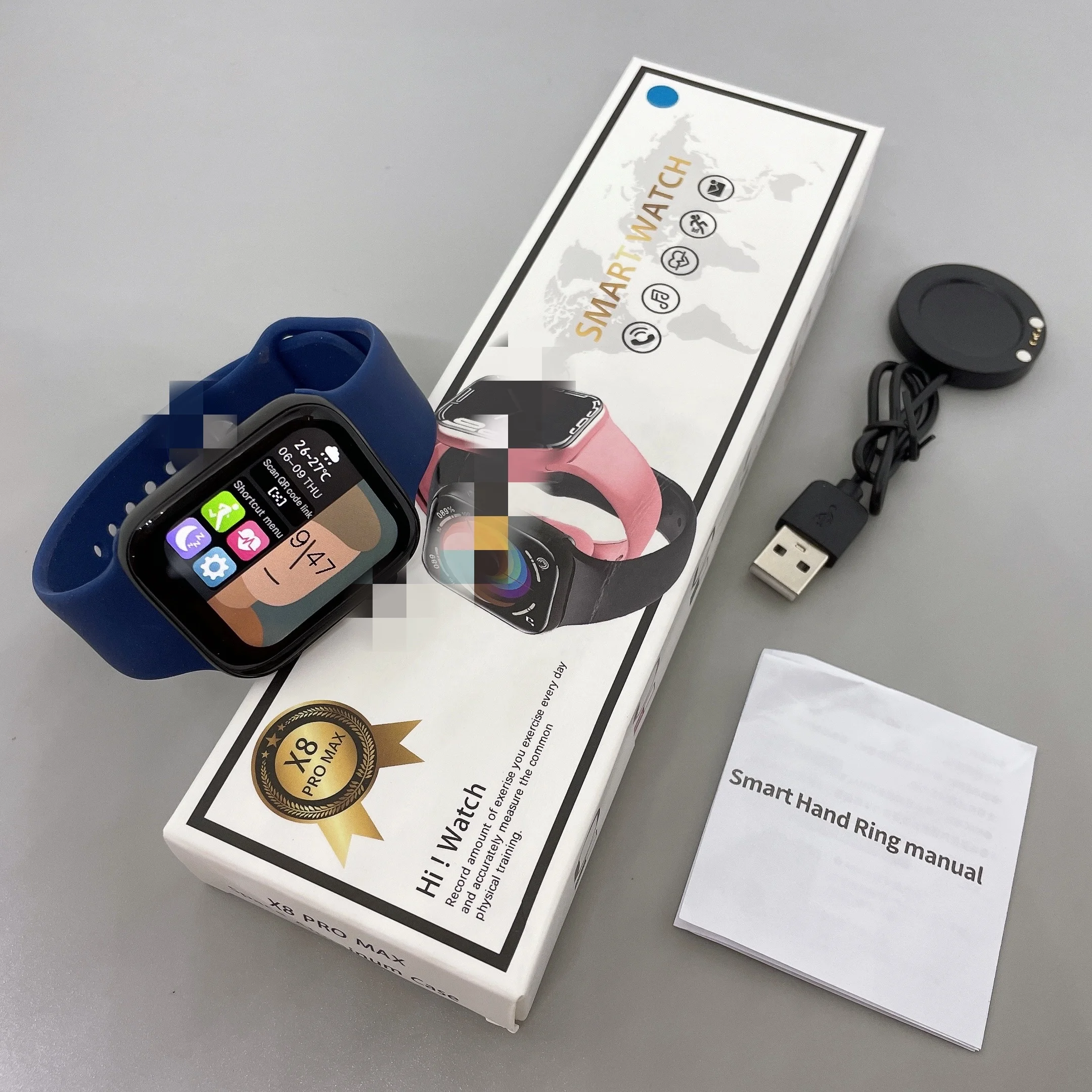 2022 Dropping X8 pro max Watch 7 i7 fence Double buttons Scroll With 5 watch menus Fitness Bracelet Sport Watch PK X8 max