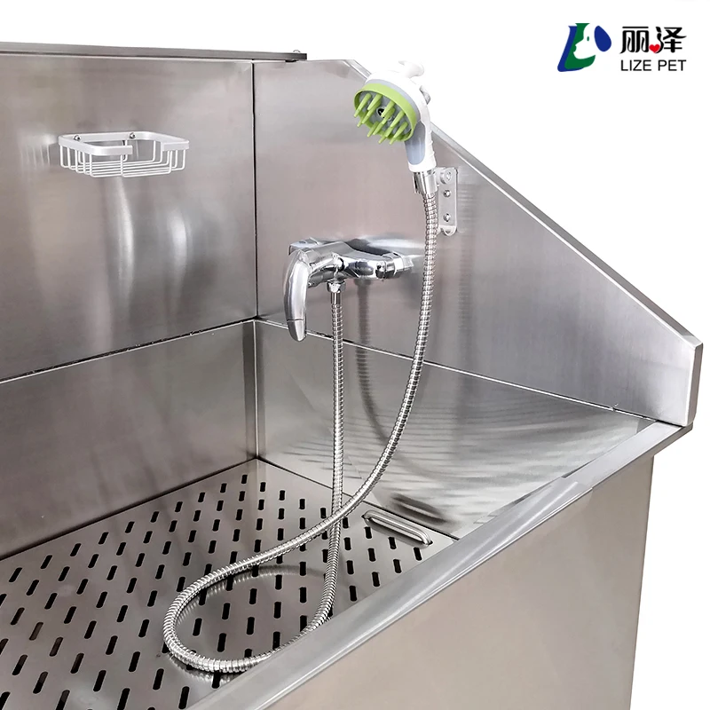 Dog Grooming Tub Washing Pool Pet Shop Large Dog Bathtub 304 Stainless Steel Dog Bathing Tub