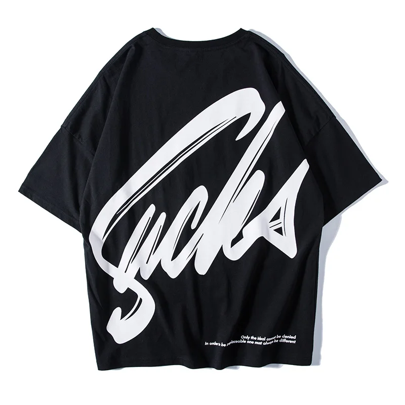 Оптовая продажа Мужская футболка с коротким рукавом в стиле хип-хоп мужская одежда рэпера мужские рубашки