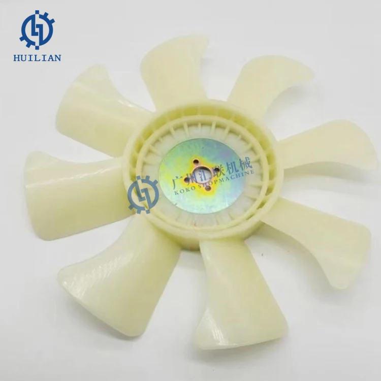 129436-44740 Fan Cooling Engine Y@nm@r 4TNV88  4 Holes 8 Leaves Fan Blade Fits  K0m@tsu PC40-7 PC35R-8 4D88E 4D84-2