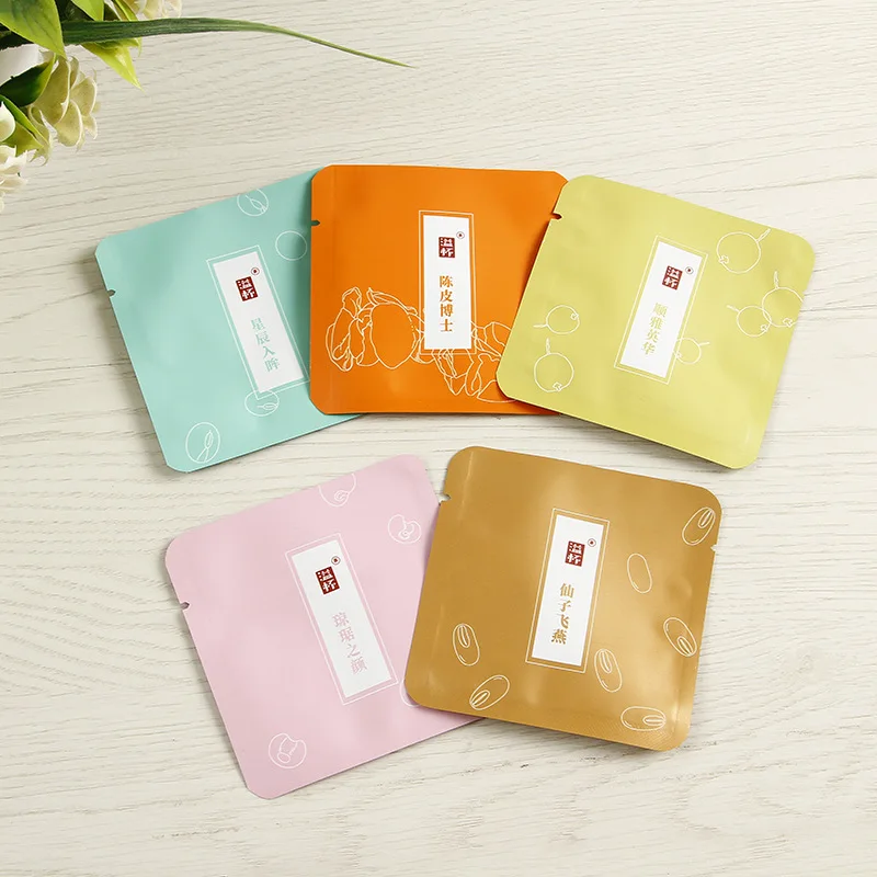 Custom printed scented tea dried fruit small packaging bag tea small bubble bag 3.5 Mylar small packaging bag