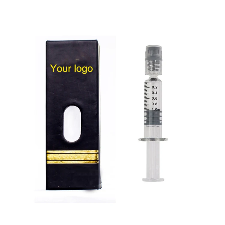 Custom packaging boxes 1ml luer lock distillate oil glass syringe with logo