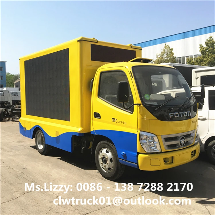Hot Selling Foton 4x2 Outdoor Waterproof LED Mobile Advertising Trucks For Sale in Dubai