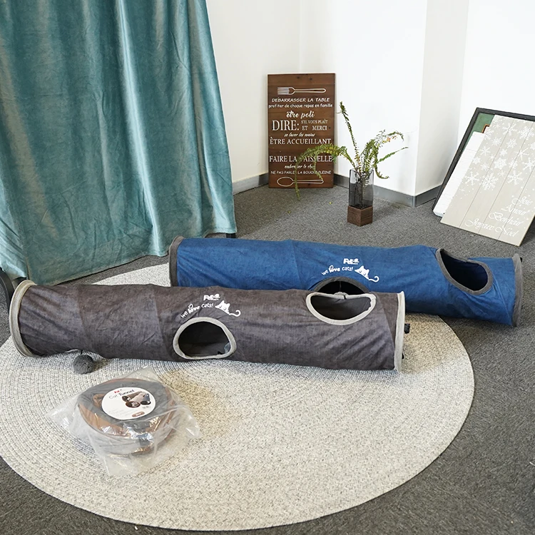 Factory Customized new Fun cat tunnel toy foldable cat tunnel bed tube for cats