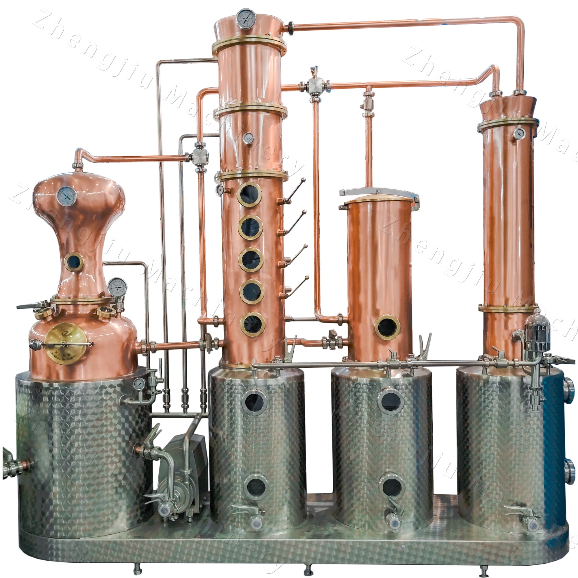 100 л, водка для виски, бренди, оборудование для производства медного рефлюкса