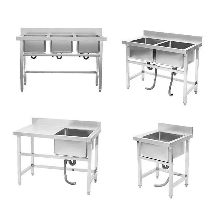 Commercial Kitchen Outdoorrfashionrant Catering Tattoo Accessories Washing Sink Stainless Steel Carton Square Modern Polished