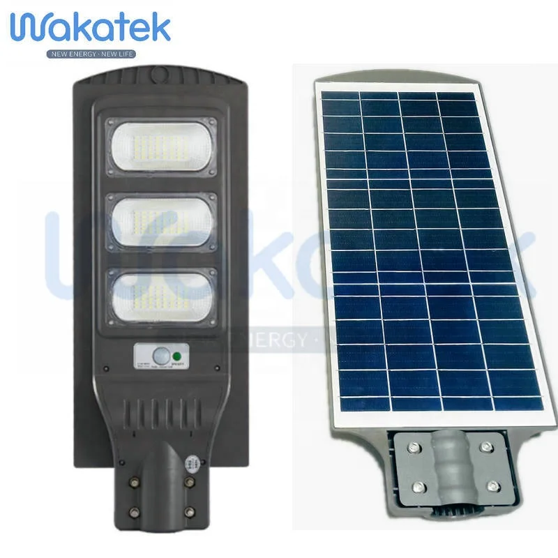  Светодиодный уличный фонарь на солнечной батарее Wakatek 90 Вт все в