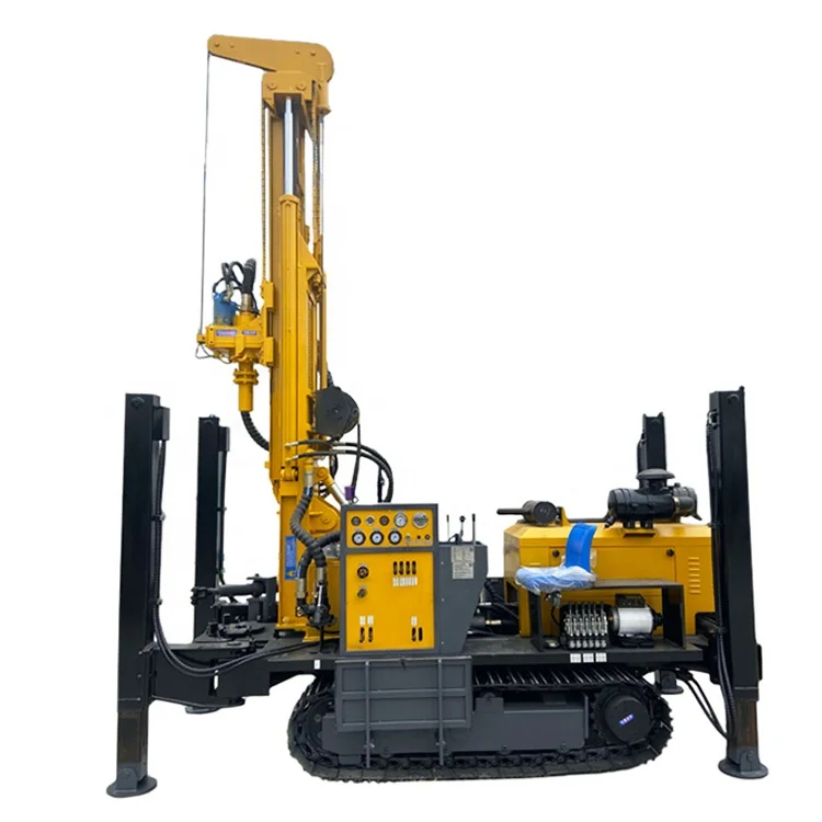 Deep water well drilling rigs crawler water well drilling rig water well drilling rig with air and mud pump