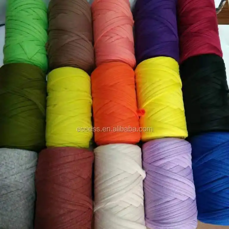 100% polyester macrame cord t-shirt yarn with crochet hook