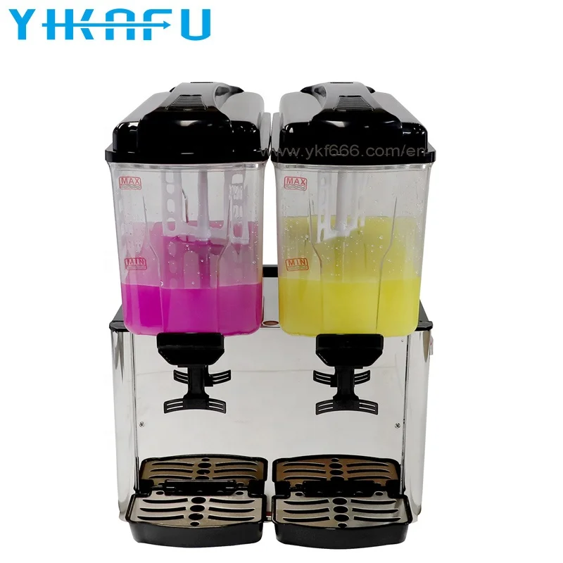 New design Automatic Commercial juice dispenser  Fruit Juice dispenser 2 Tanks for Buffet