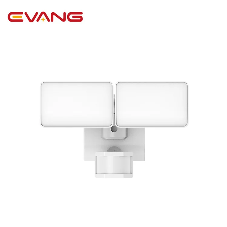 Adjustable head waterproof ip65 Outdoor Led Motion Dualhead Sensor Light At Night