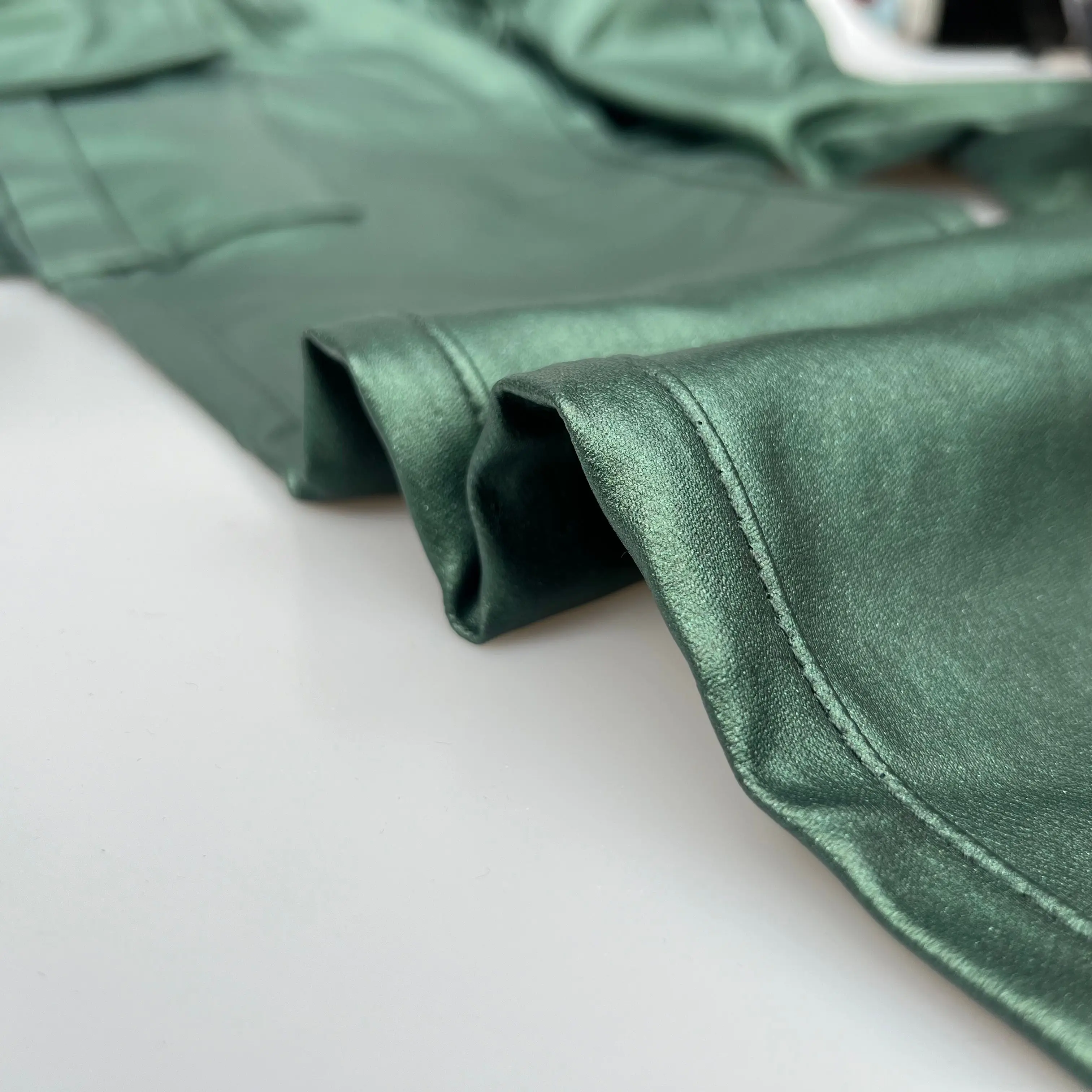Chic Rayon Nylon Bengaline Pressed Design for Stylish Women's Pants Jeans with Breathable Silver Denim Fabric Woven Coating