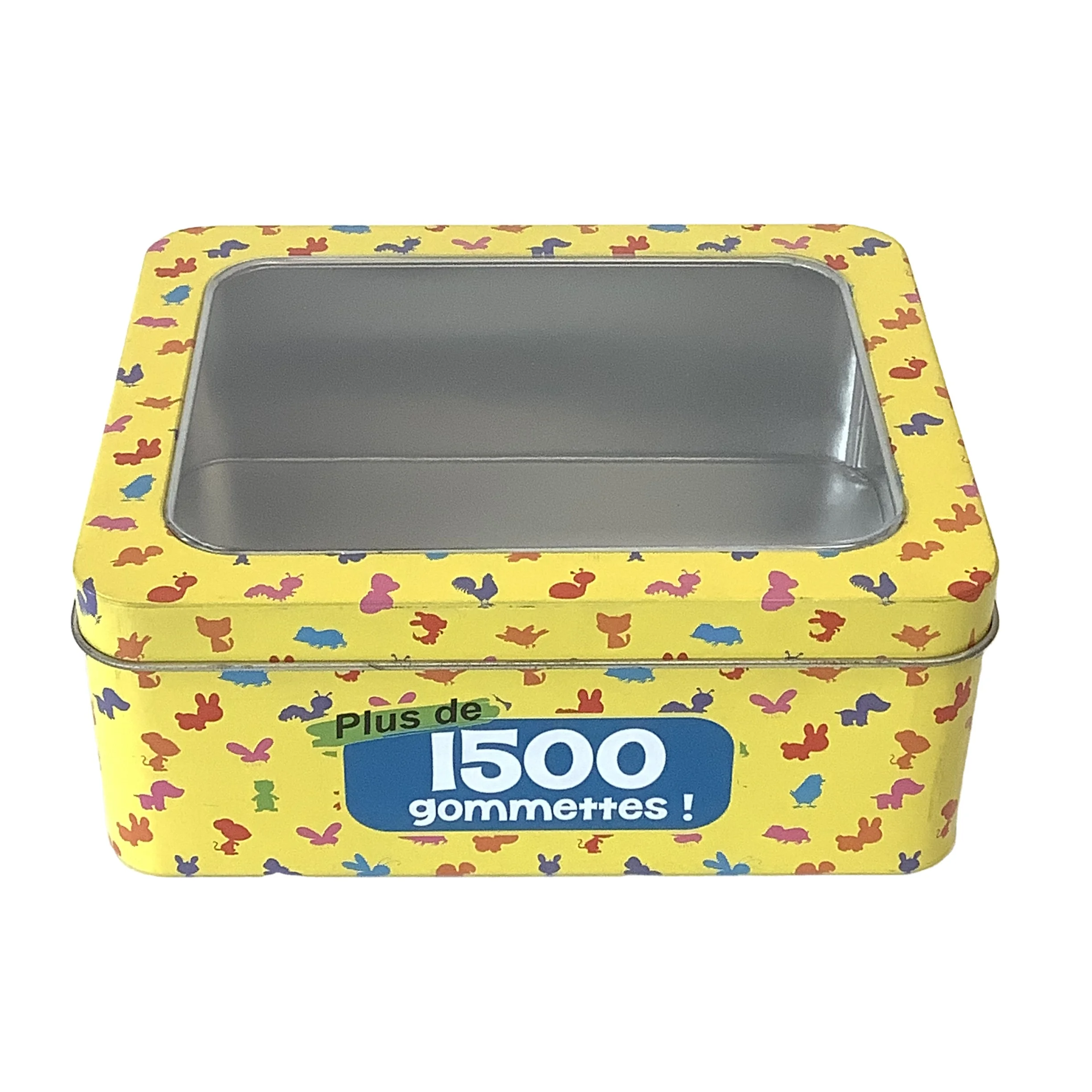 rectangular empty metal cookie tin box gift tin can for cake