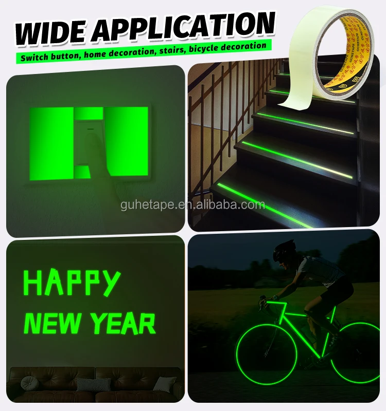 Purple Octopus Best Glow in The Dark Tape Bright Fluorescent Tape for Halloween,Outdoor, Night Decorations Safety Stairs Theater