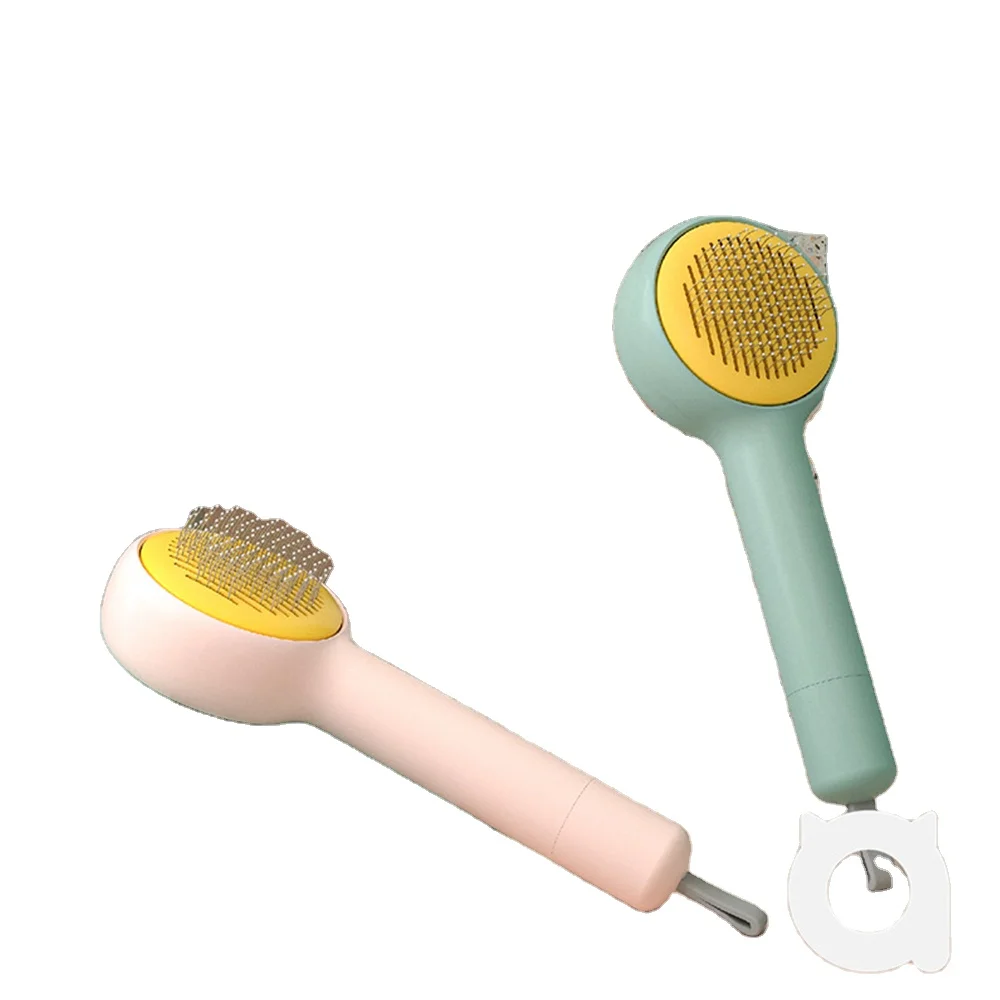 Pet comb flea lice cleaner knot brush removal  stainless  pet dog cat  cleaning grooming comb tool silica gel