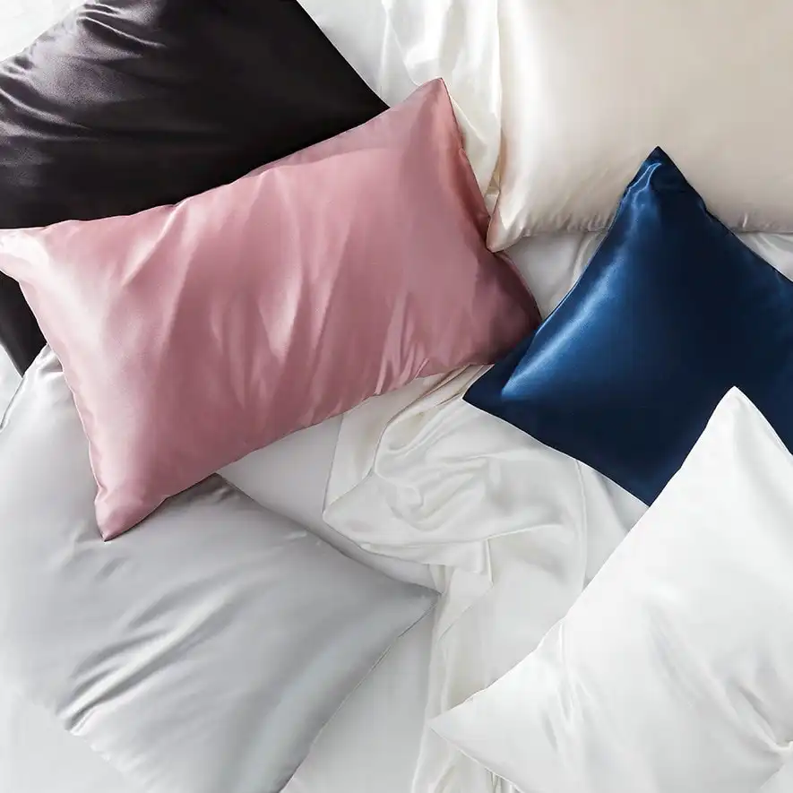Fast Delivery 35 Colors Silk Pillowcase Envelope Closure Luxury Satin Queen size Pillow Covers
