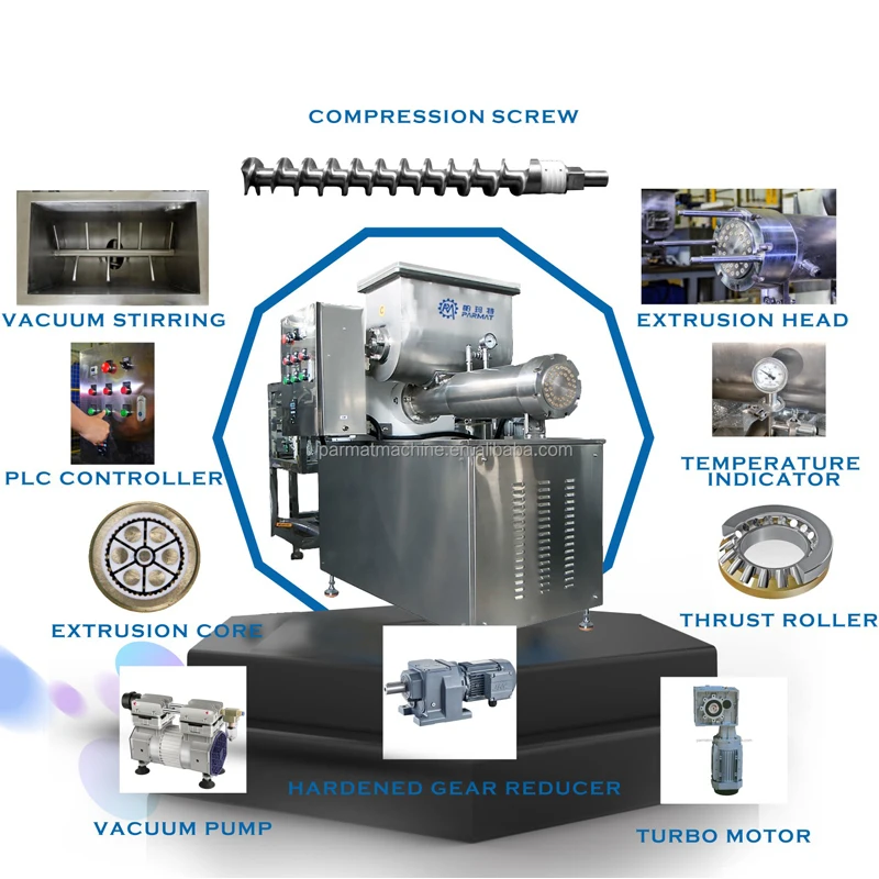 Factory Production 100KG/H Pasta Noodle Making Machine Screw Extruder Automatic Macaroni Equipment Maker Machine For Sale