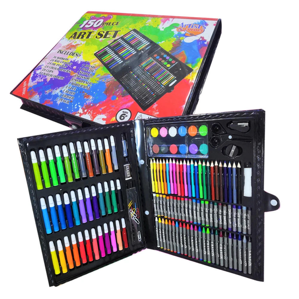 150PCS gift box coloring kids crayon pastel color pencil drawing art craft stationery gift set