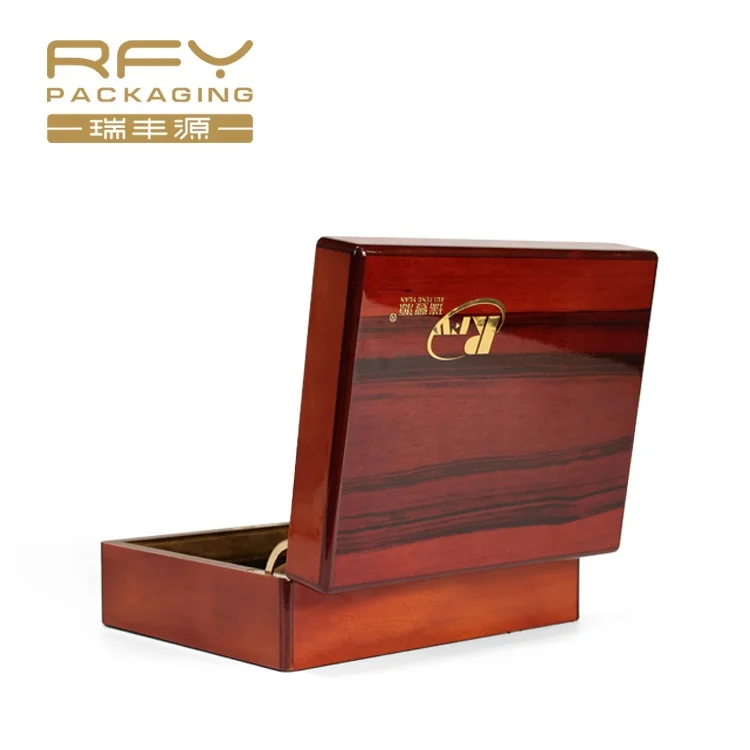 Wholesale High End Wooden Veneer Watch Packaging Box 2 slots Watch gift wooden box
