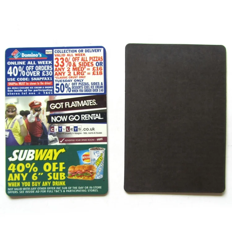 customized Magnetic Business Cards fridge magnet sticker For Advertisement And Promotion