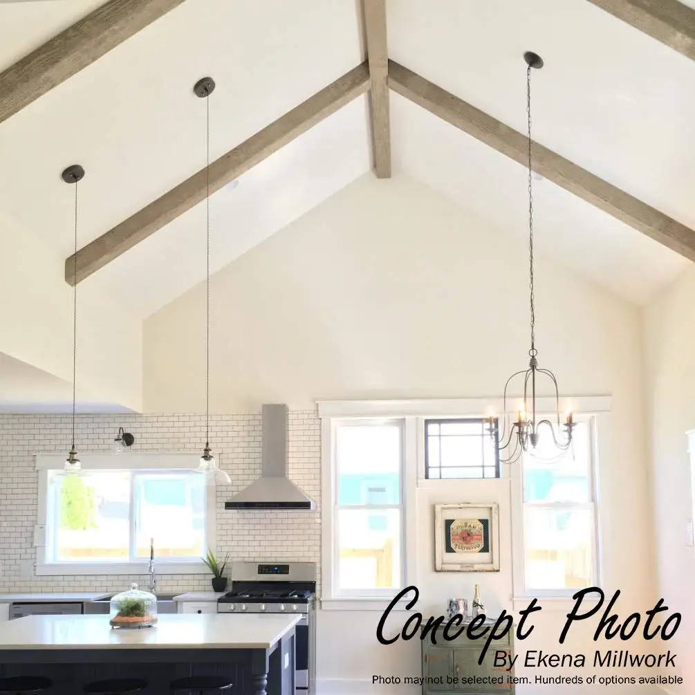 Ceiling Decor White Oak Wooden Faux Wood Beam Home Decoration Faux Wood Ceiling Beam
