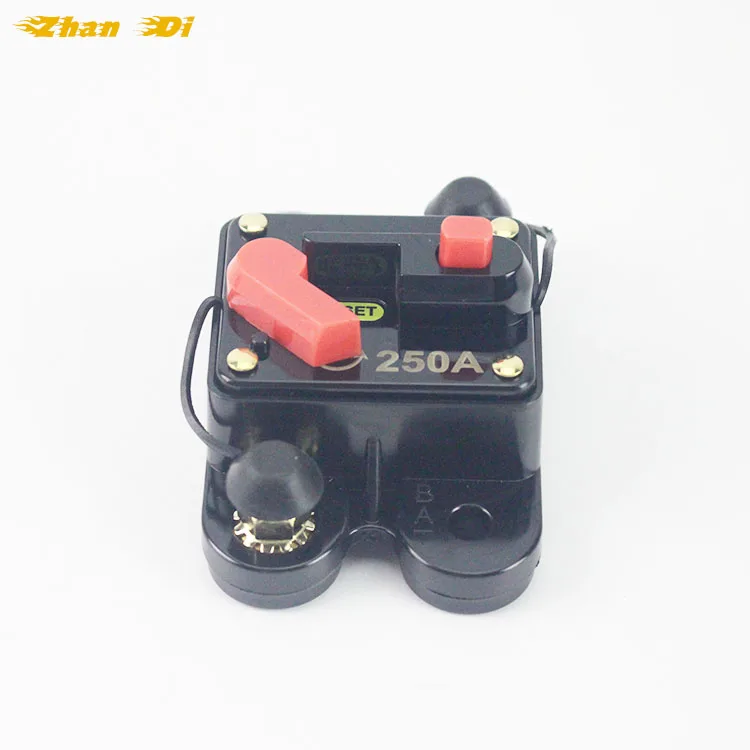 Manual reset high-current circuit breaker with switch overload protector Auto audio circuit breaker 250A CB-02