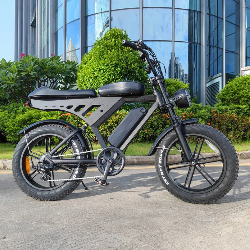 V30 All Terrain Electric Bicycle with Double Battery Electric Bike Two Suspensions 500w Motor E-bike Fat Tire Fat Bike in EU 48V