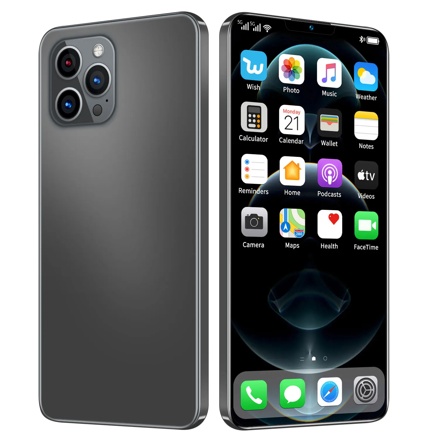 Мобильный телефон Phone12 Pro Max двойная карта ожидания сенсорный экран 6 7 дюйма Android 5g 12 Гб +