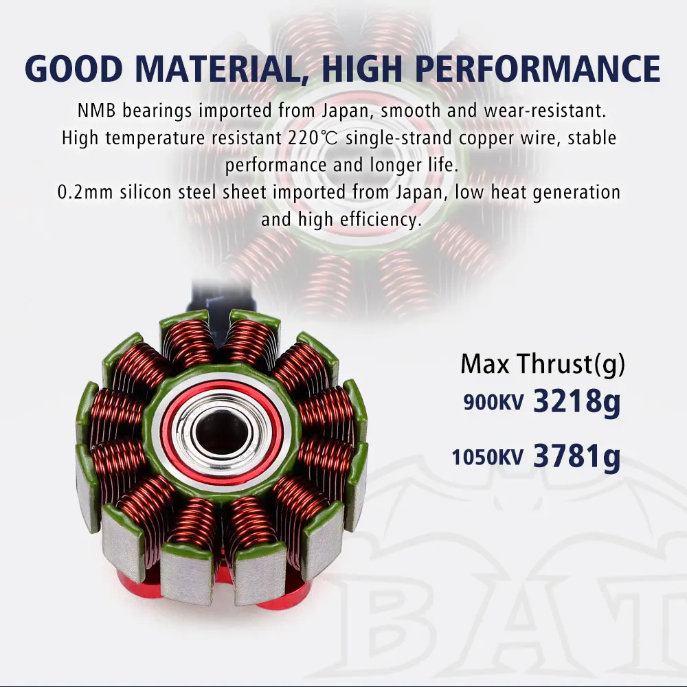 10-Inch FPV Drone 3115 900KV 1050KV BLD Motor Radio Systems Motor Components for Quadcopter with Night Vision Long Time Flight