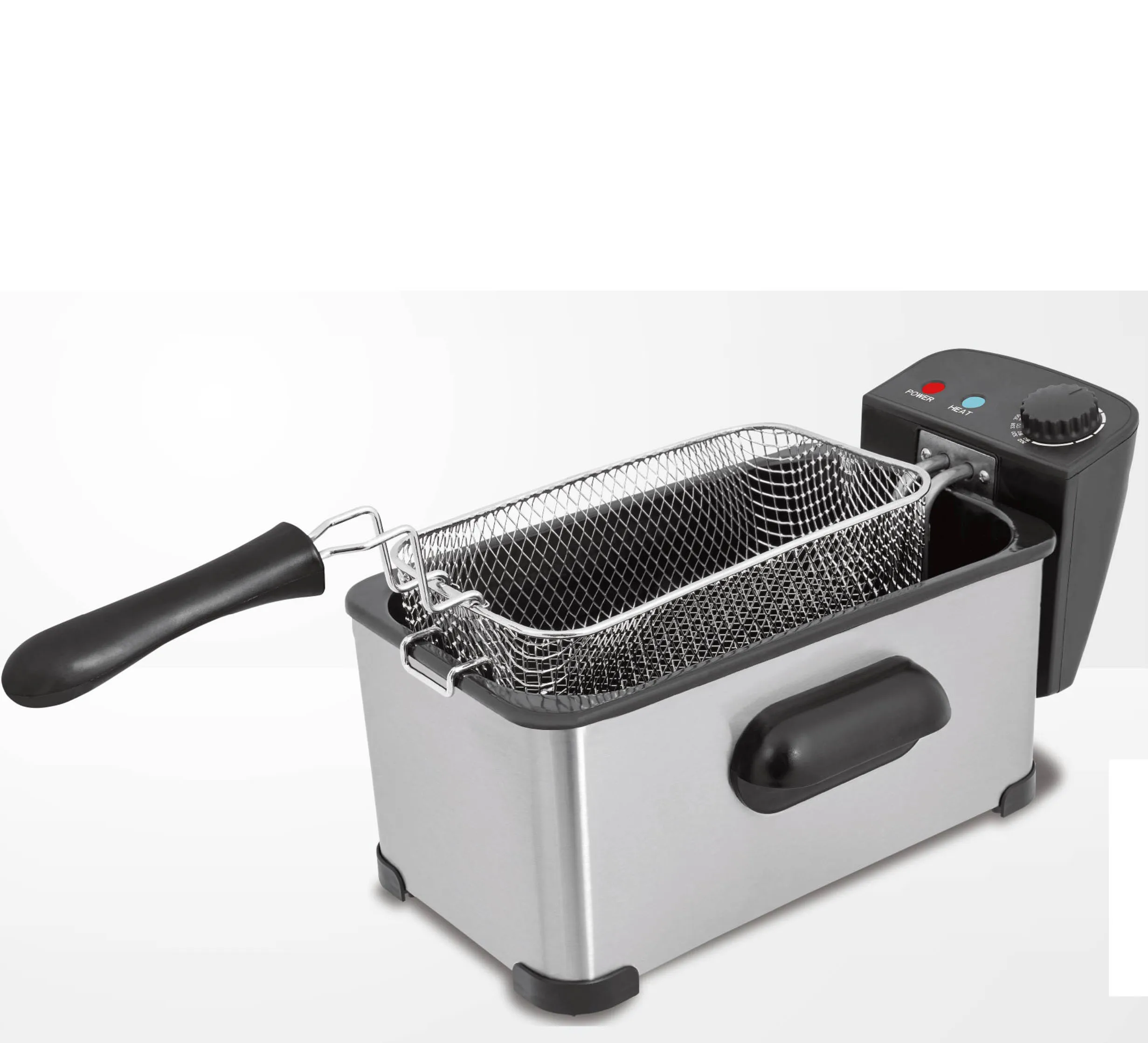 Electric portable high quality single 3 Liter with review window hot sale removable oil container deep fat fryer for home